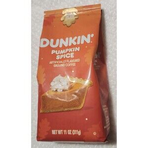 Dunkin Pumpkin Spice Ground Coffee 11 oz Bag Special Limited Edition 5-19-2026